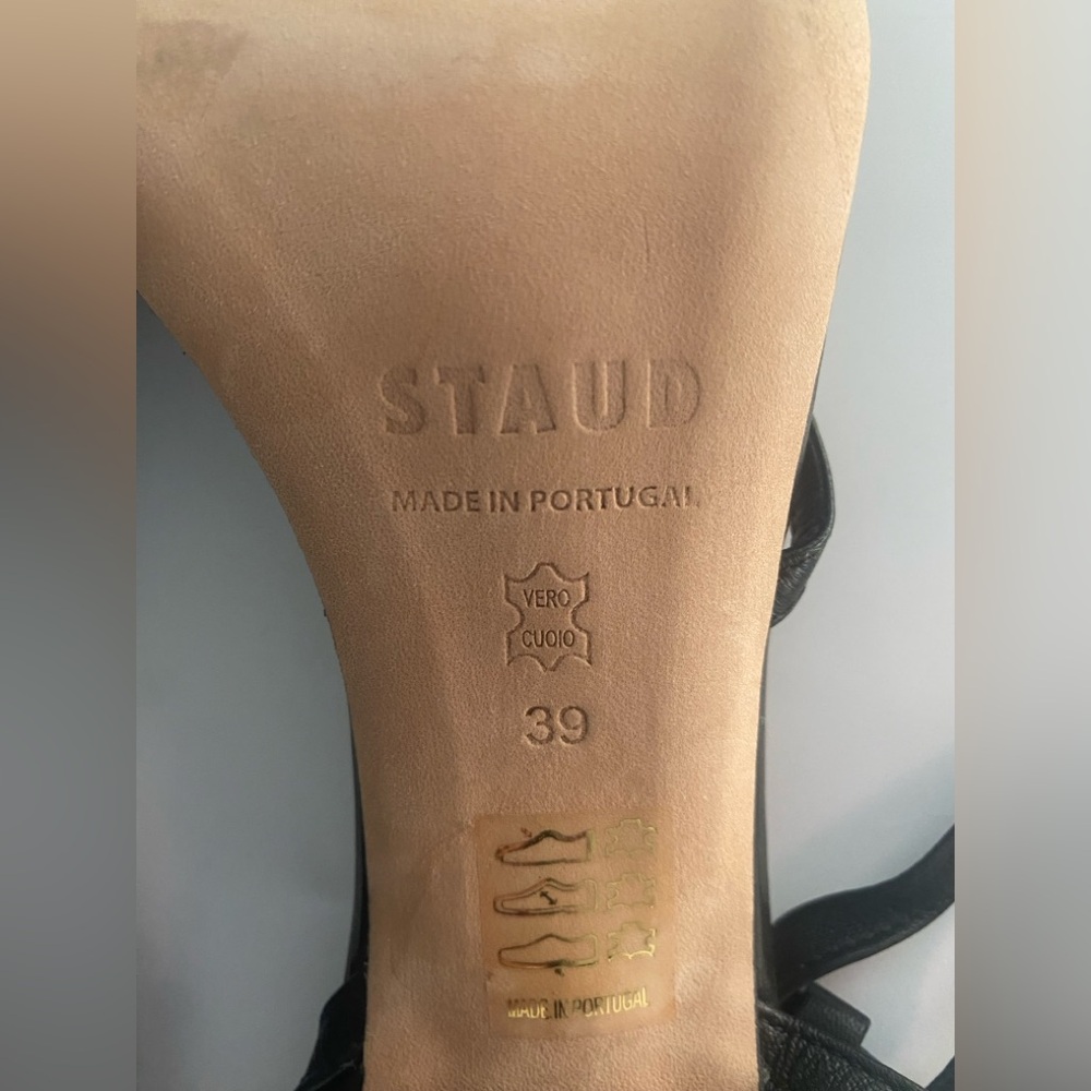 STAUD Nicola Leather High Heel Sandal Size 8.5 - Picture 6 of 9